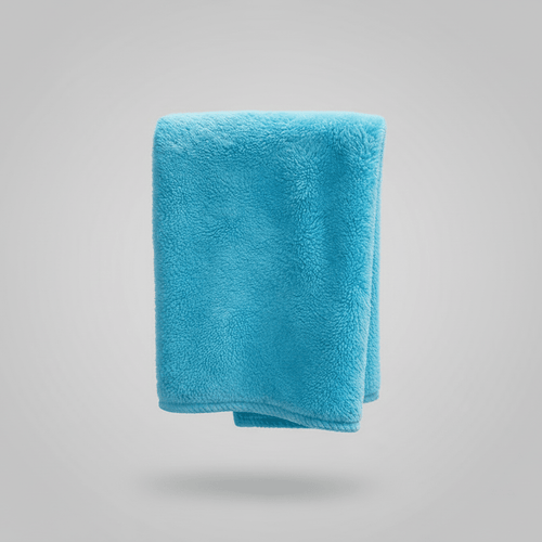 Coral Fleece Microfibre Cloth, 550 GSM, Blue, image 1