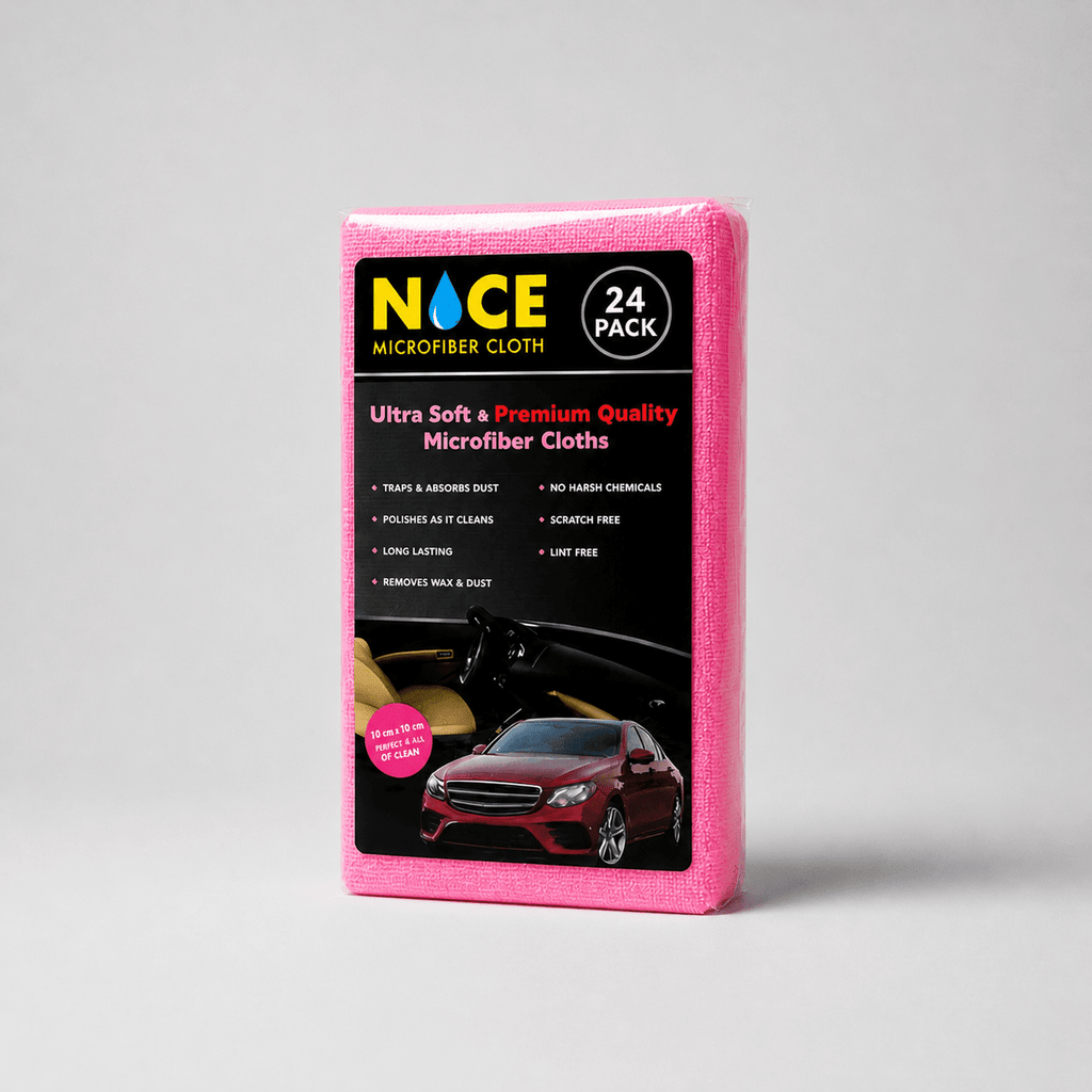 Microfibre Cleaning Cloths, 40 x 40 cm, 350 GSM, Pink (Pack of 24), image 1
