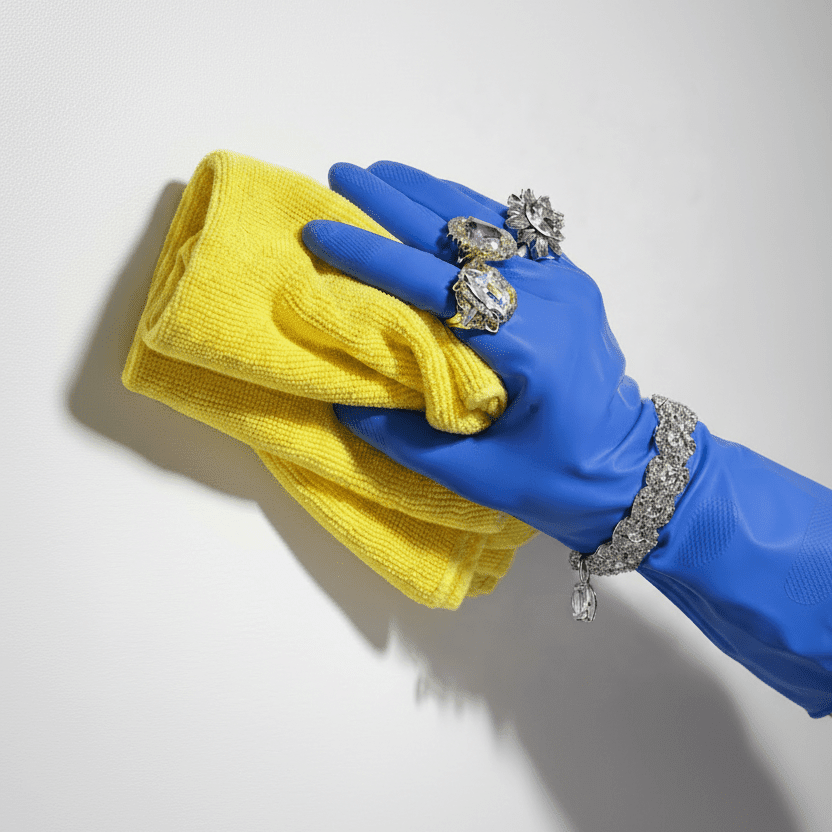 Microfibre Cleaning Cloths, 40 x 40 cm, 350 GSM, Yellow (Pack of 24), image 2