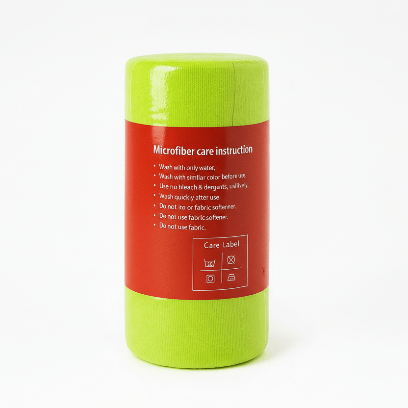 Tear-Away Microfibre Cleaning Roll, 30 x 30 cm, Green, image 2